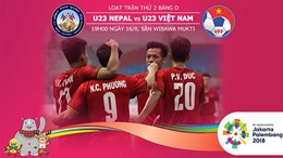 TRỰC TIẾP | U23 VIỆT NAM vs U23 NEPAL - BẢNG D ASIAD 2018