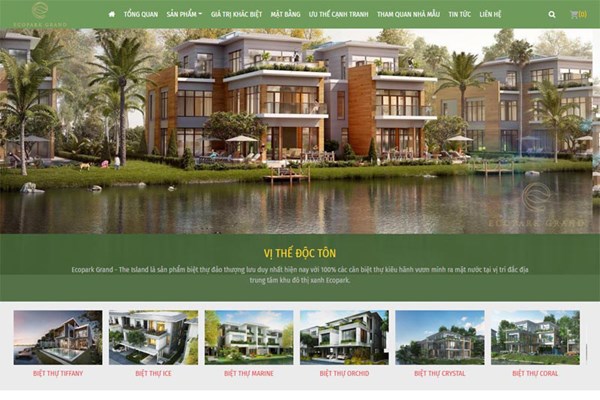 Website Bất động sản - Biệt thự Đảo Ecopark Grand - The Island 